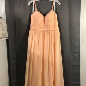 Azazie Zuma bridesmaids dress in Peach